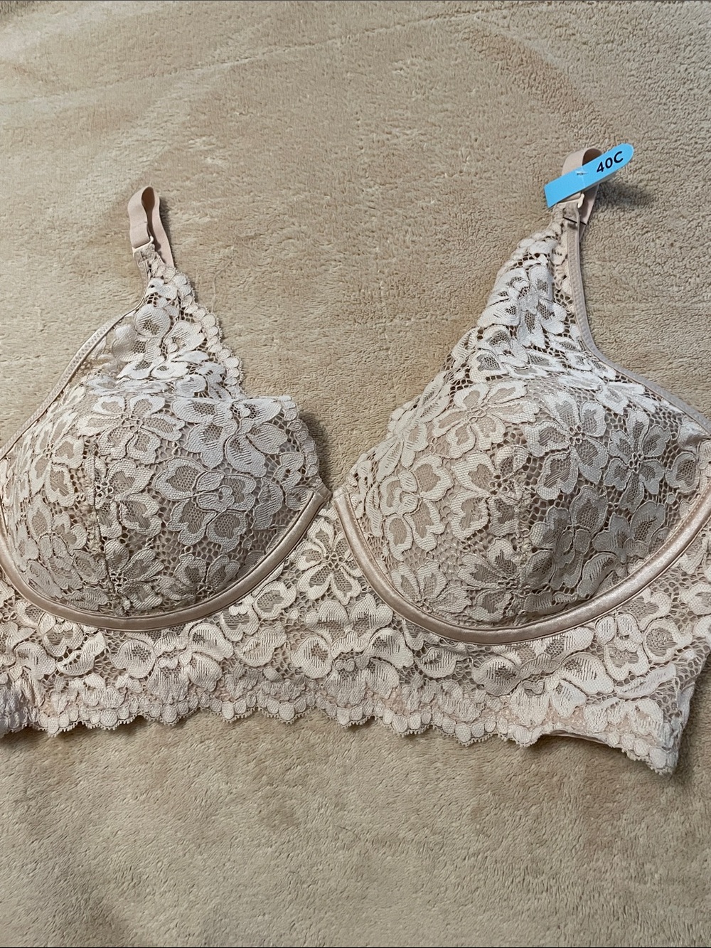 Maidenform Lace Underwire Bra - Nude